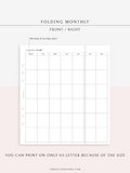 M124 | Folding Monthly Planner