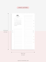 M118_2024 | 2024 Half-Page Calendar, Monthly Task list