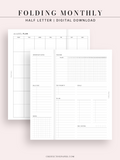 M124 | Folding Monthly Planner