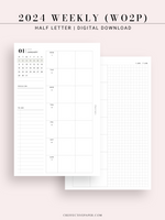 W108_GX_WO2P_2024 | 2024 Weekly Planner, Blank