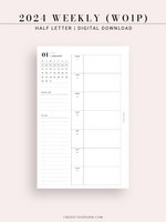 W108_GX_WO1P_2024 | 2024 Weekly Planner, Blank