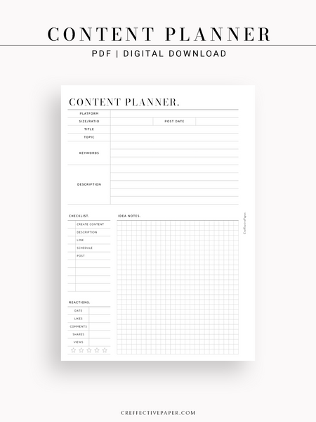 N131-6 | Content Planner for Social Media