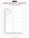 W108_01GX_WO1P_2023 | 2023 Dated Weekly Planner Inserts Printable Template