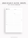 D111_C_2023 | 2023 Dated Daily Planner, Lined Layout, Day on a Page
