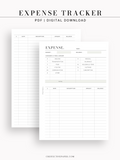 T126 | Expense Tracker in Budget, Spending Log Template