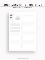 M113_V_2023 | 2023 Monthly Planner Printable (MO1P_Vertical)