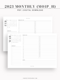 M113_H_2023 | 2023 Monthly Planner Printable (MO1P_Horizontal)