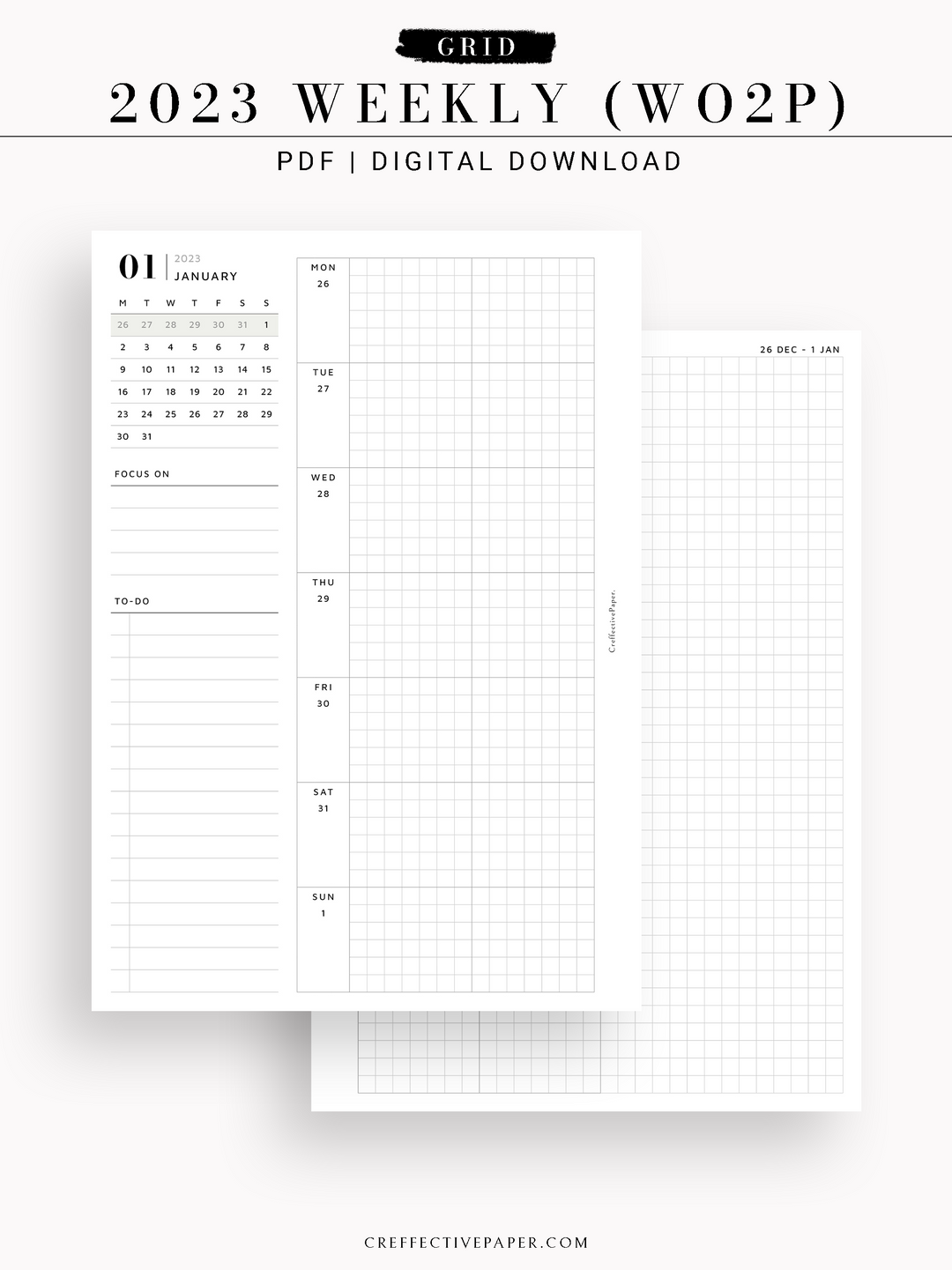 Creative and Effective Printable Planner Inserts CreffectivePaper