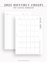 M114_2023 | 2023 Monthly Planner Printable Template (MO2P)