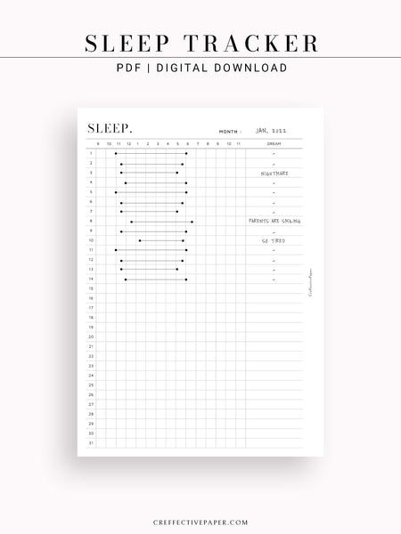 Monthly Sleep Tracker