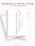 T124 | Sinking Fund Categories, Lists, Tracker Template