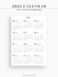 Y104_2023 | 2023 Calendar Planner Inserts Printable