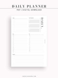 D113 | 24-hour Daily Schedule Planner Inserts Printable Template