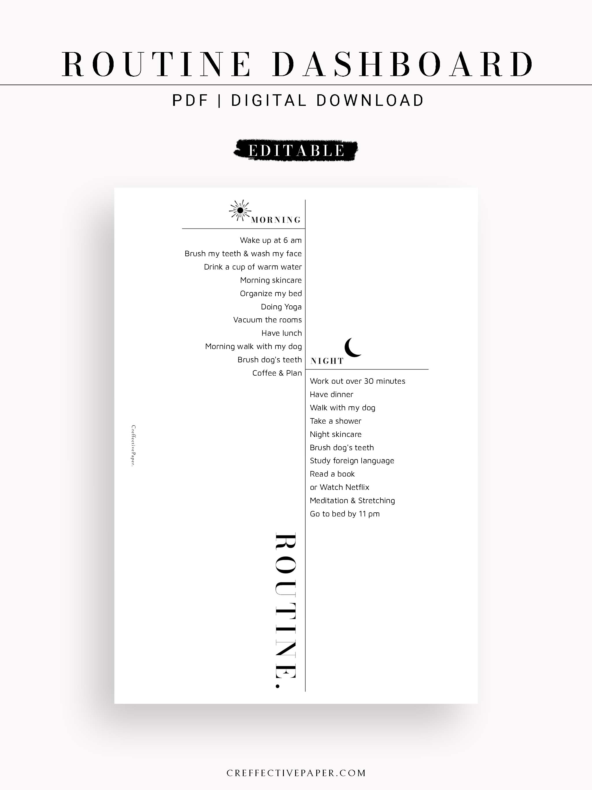 Creative and Effective Printable Planner Inserts CreffectivePaper