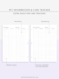 N110 | Printable Pet Information & Care Planner Template