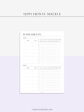 N121-6 | Vitamins & Supplements Tracker, Medication Log Template