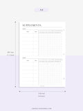 N121-6 | Vitamins & Supplements Tracker, Medication Log Template