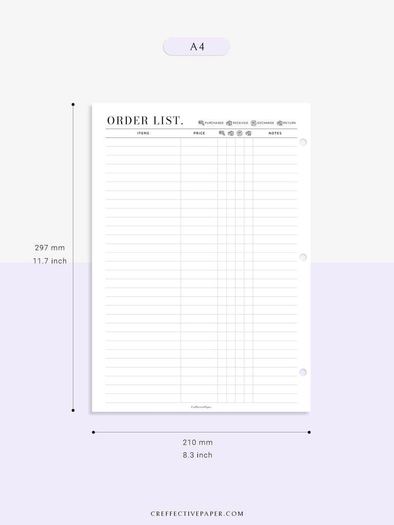 N125 | Order List, Online Shopping Tracker, Purchase History, Spending ...