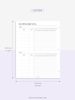 N121-6 | Vitamins & Supplements Tracker, Medication Log Template