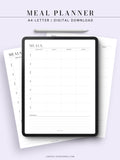 N121-4 | Meal Prep Plan Template, Groceries Shopping List