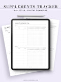 N121-6 | Vitamins & Supplements Tracker, Medication Log Template