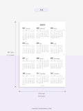 Y104_2023 | 2023 Calendar Planner Inserts Printable