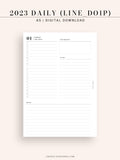 D111_C_2023 | 2023 Dated Daily Planner, Lined Layout, Day on a Page