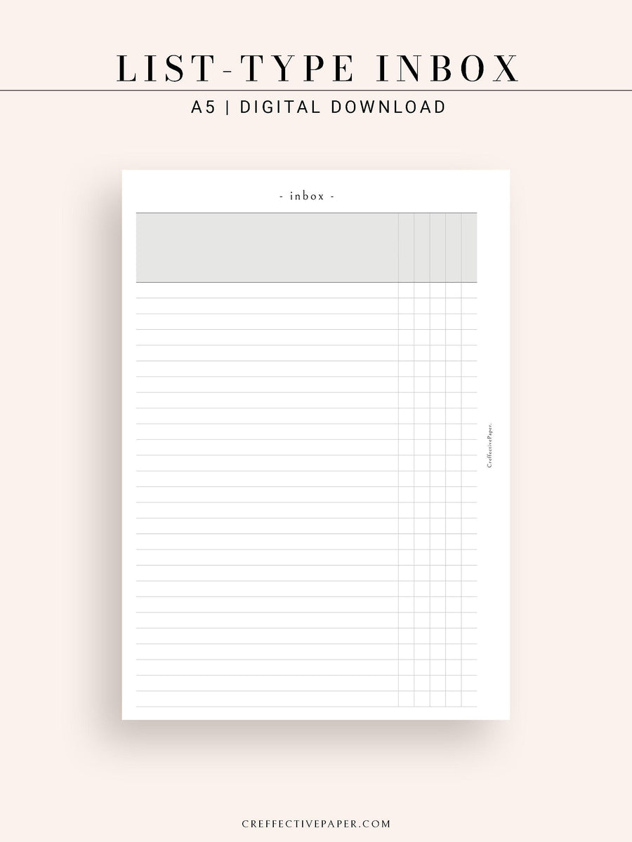 N116 | List-Type Inbox for Task, To-do, Project and Checklist ...