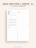M113_V_2023 | 2023 Monthly Planner Printable (MO1P_Vertical)