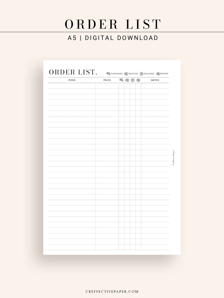 N125 | Order List, Online Shopping Tracker, Purchase History, Spending ...