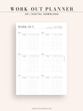 N121-3 | Work-out Planning, Fitness Planner, Wellness Journal