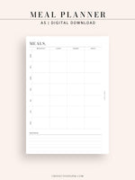 N121-4 | Meal Prep Plan Template, Groceries Shopping List