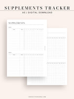 N121-6 | Vitamins & Supplements Tracker, Medication Log Template