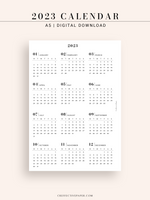 Y104_2023 | 2023 Calendar Planner Inserts Printable