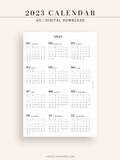 Y104_2023 | 2023 Calendar Planner Inserts Printable