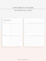 N121-6 | Vitamins & Supplements Tracker, Medication Log Template