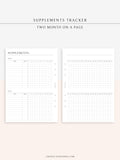N121-6 | Vitamins & Supplements Tracker, Medication Log Template
