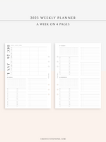 W117_2023 | 2023 Dated Weekly Planner, 24-hour Time Scheduler, WO4P