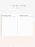 T124 | Sinking Fund Categories, Lists, Tracker Template