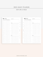 D111_2023 | 2023 Dated Daily Planner, Grid Layout, Day on a Page