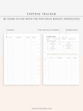 T126 | Expense Tracker in Budget, Spending Log Template