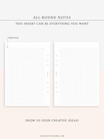 N120 | All-round Grid Notes Template, Printable Bullet Journal Inserts