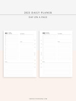 D111_C_2023 | 2023 Dated Daily Planner, Lined Layout, Day on a Page
