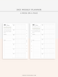 W108_01G_WO1P_2023 | 2023 Dated Weekly Planner Inserts Printable Template