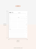 D111_C_2023 | 2023 Dated Daily Planner, Lined Layout, Day on a Page