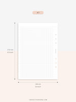 N120 | All-round Grid Notes Template, Printable Bullet Journal Inserts