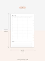 N121-4 | Meal Prep Plan Template, Groceries Shopping List
