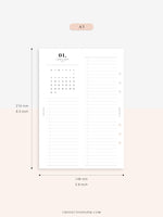 M118_2023 | 2023 Half-Page Calendar, Monthly Task list, Important Events Tracker