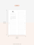 M118_2023 | 2023 Half-Page Calendar, Monthly Task list, Important Events Tracker