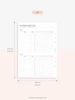 N121-6 | Vitamins & Supplements Tracker, Medication Log Template